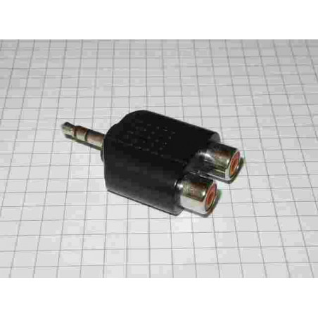 ADATTATORE JACK 3,5MM - 2 X RCA SOCKETS