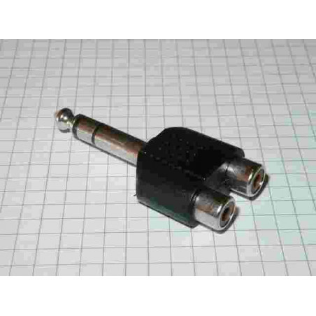 ADATTATORE JACK 6,35MM - 2 X RCA SOCKETS