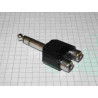 ADATTATORE JACK 6,35MM - 2 X RCA SOCKETS