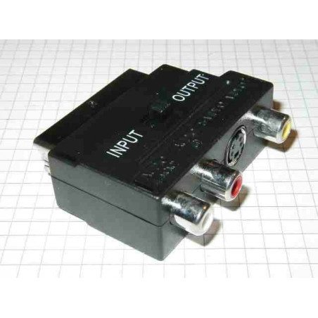 ADATTATORE SCART-3RCA+ SVHS + SWITCH