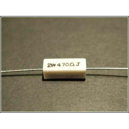 Resistenza 470 ohm 2W 5% a filo in cassa ceramica