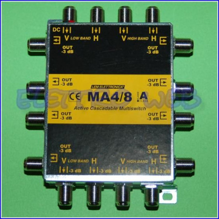 MULTISWITCH PASSANTE 4X4X8 ATTIVO