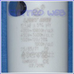 Condensatore 12.5uF 450VAC Lavatrice - Lavastoviglie
