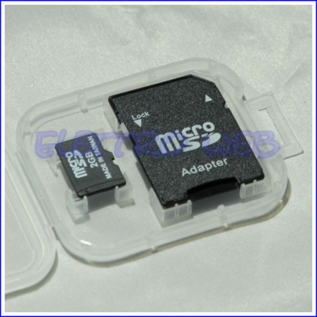ARDUINO Micro SD card 2GB con adattatore SD