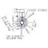 LED HEXAGON BLU RL-H11BA1-120 120° LED ALTA POTENZA 5-6 LUMEN