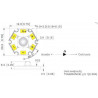 LED HEXAGON BLU RL-H11BA1-120 120° LED ALTA POTENZA 5-6 LUMEN