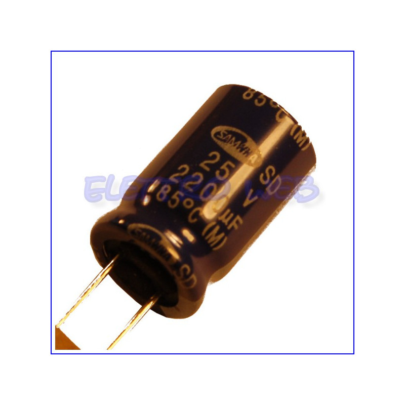 Condensatori Elettrolitici 2200uF 25V 12.5X21 Passo 5mm (CONF. 3 PEZZI)