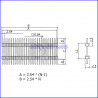 Connettori STRIP MASCHIO 1x20 POLI DRITTO 28mm