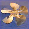 Ventola ALLUMINIO di ricambio Frigorifero 230mm 25°