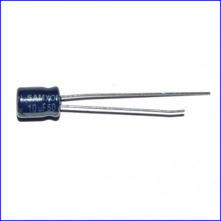 COND. ELET. 10uF 50V V. 5X7 P2