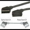 CAVO SCART MASCHIO - FEMMINA 21 PIN - 0.2m