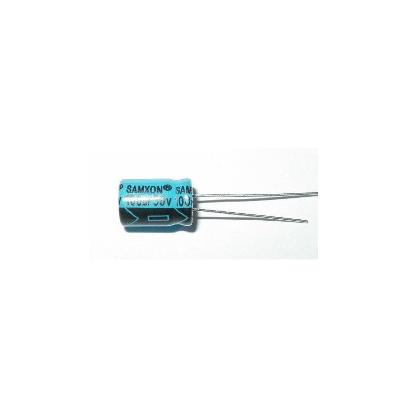 Condensatori Elettrolitici 100uF 50V 8X12 Passo 2.5mm (conf 10 pezzi)