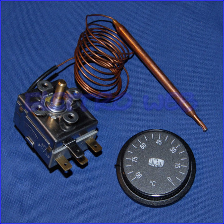  Termostato con capillare 10A  400VAC 0-90 gradi