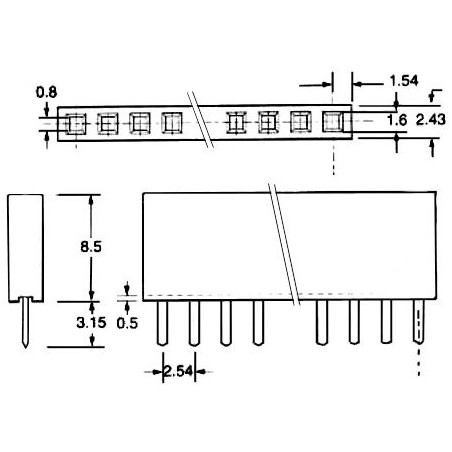 STRIP FEMMINA 1X40 POLI H8.3