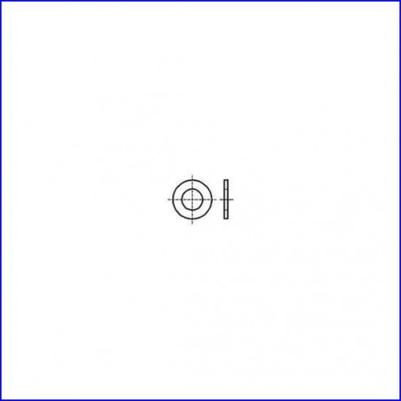 Rondella tonda plastica M2,5 D6 h0,5 (conf. 10pz.)