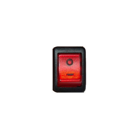 Interruttore MINI 2 poli ROSSO LUM.
