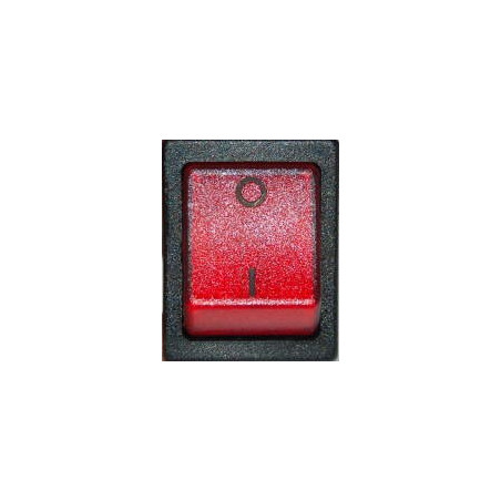 Interruttore a bascula 2 poli ROSSO LUM.