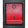 Interruttore a bascula 2 poli ROSSO LUM.